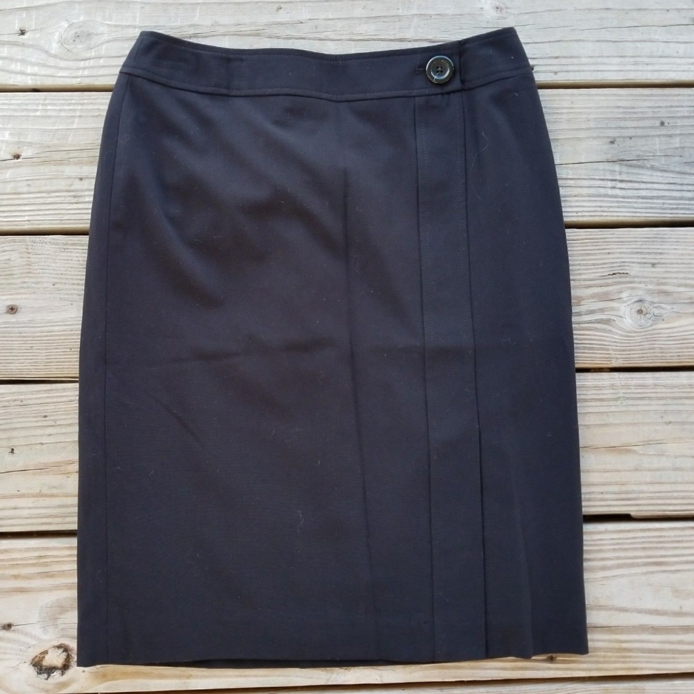 black Skirt Stretch Below Knee straight pencil